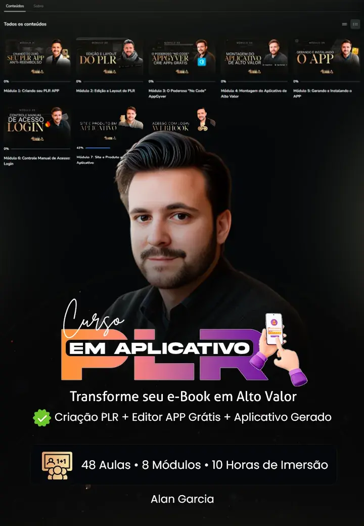 Capa Banner Hotmart Imagem Vertical PLR em APP