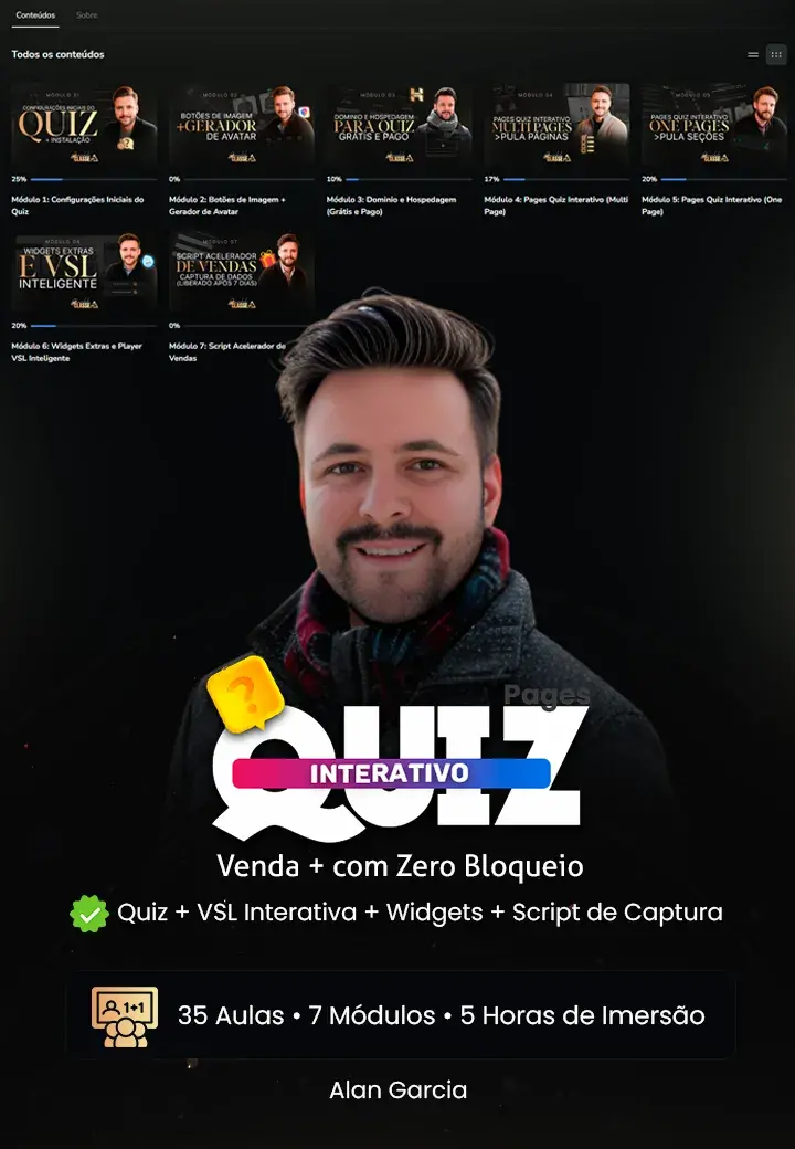 Capa Banner Hotmart Imagem Vertical quiz interativo